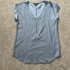 Gray Satin Express Blouse